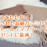 軽くてあたたかい！洗練された高級カシミヤ100％のストール（マフラー）はクリスマスプレゼントに最適！